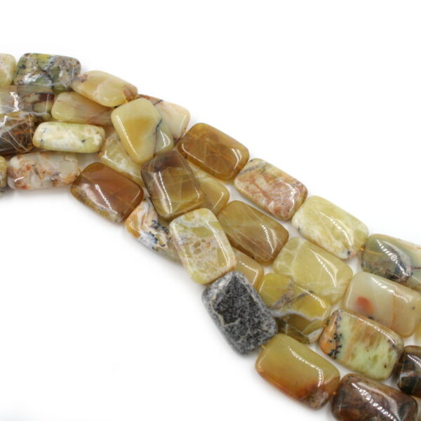 Green Opal Strands rectangular shape size 20x15mm