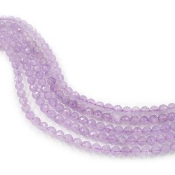 Ametista lavanda fili round sfaccettati 7mm