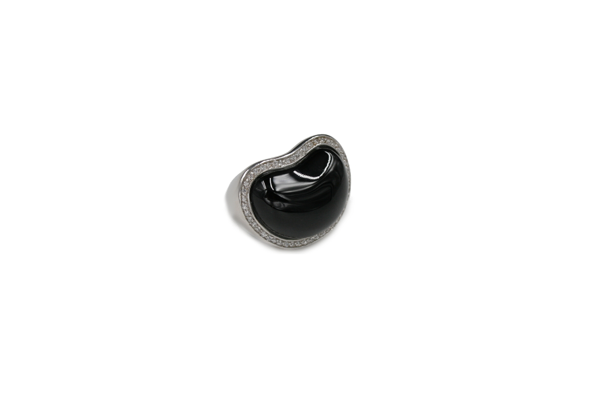 Anello argento 'fagiolo' con pietre dure e zirconi - Vari Colori - immagine 2