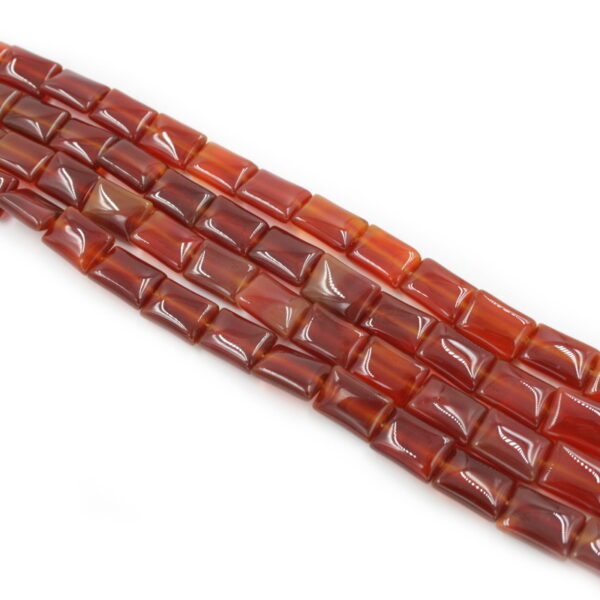 Red Agate strands rectangular shape size 14x10mm