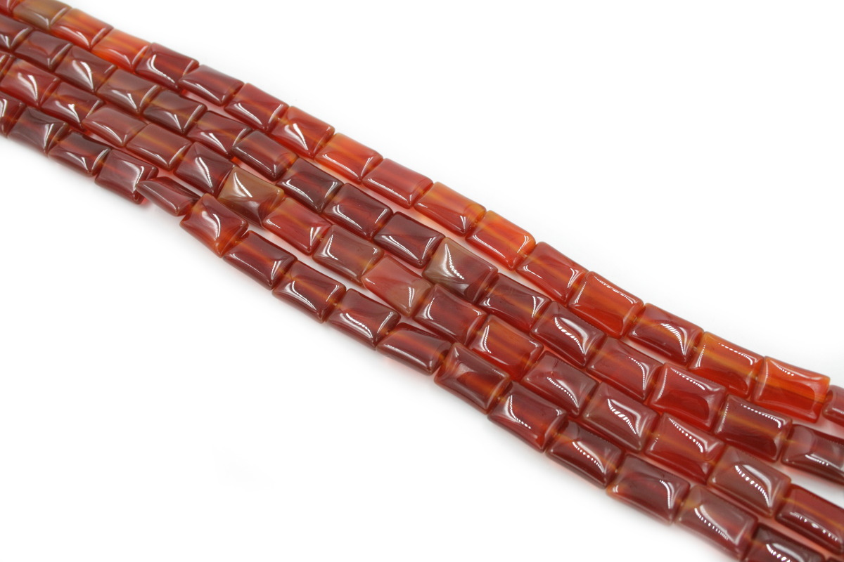 Red Agate strands rectangular shape size 14x10mm