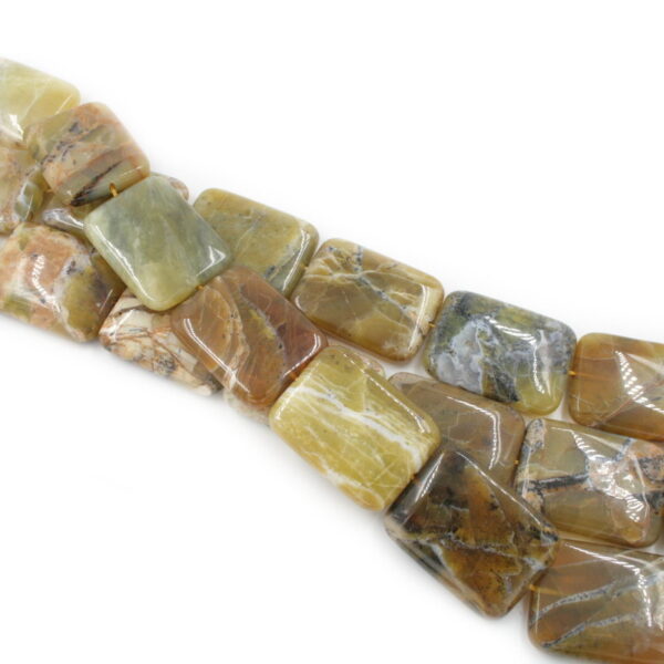Green Opal Strands rectangular shape size 40x30mm