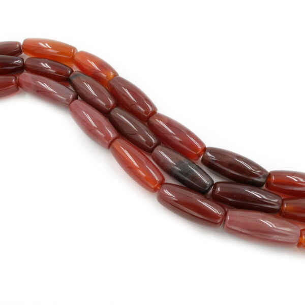 Red Agate strands olive shape size 35x15mm