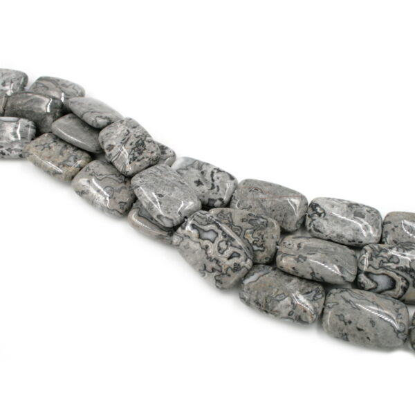 Grey picture strands rectangular shape size 30x20mm