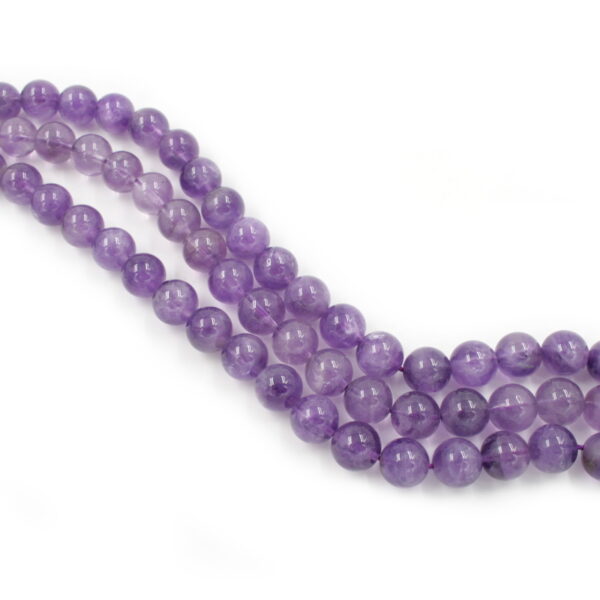 Amethyst strands round shape size 12mm