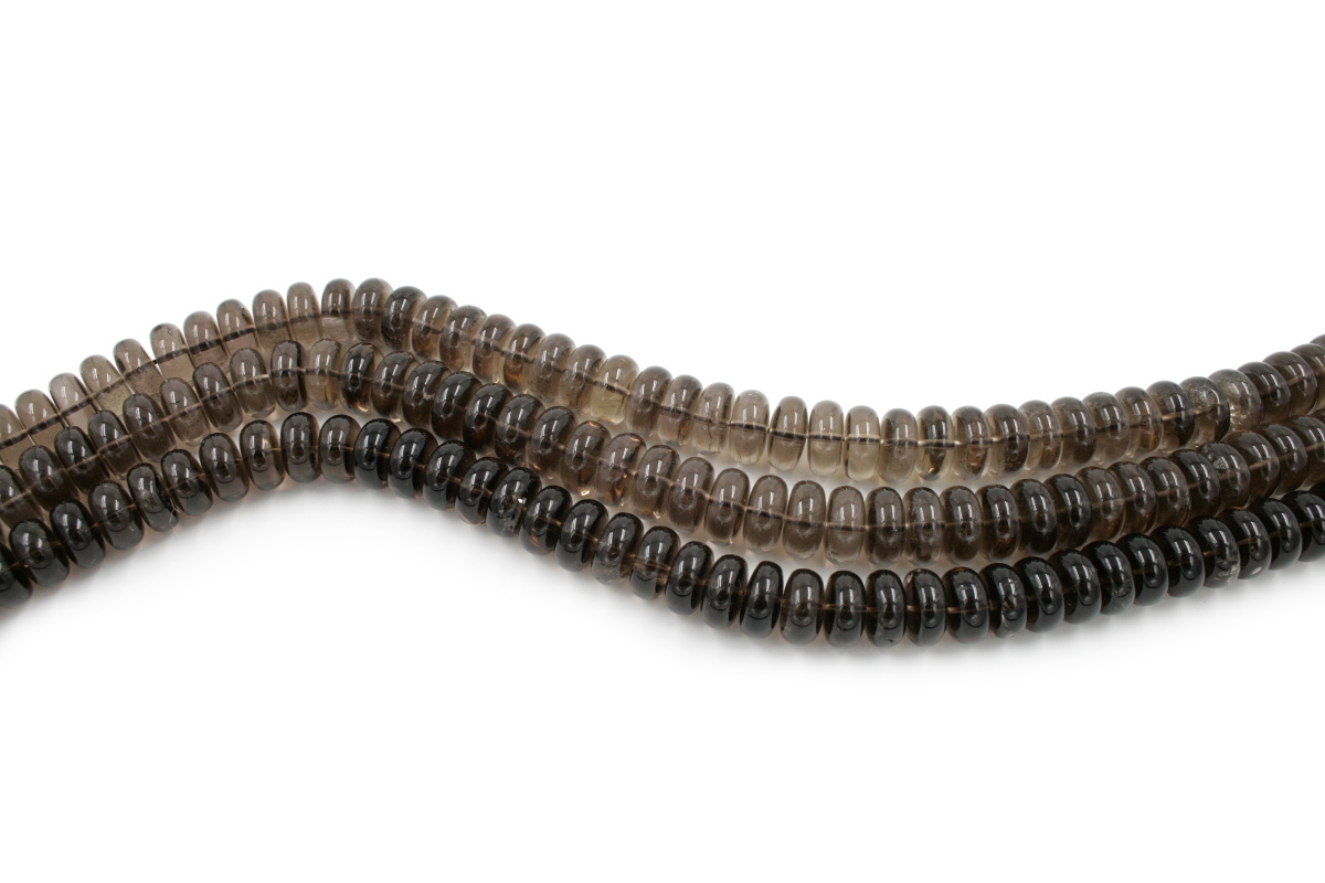 Smoky Quartz strands washer shape size 16x8mm