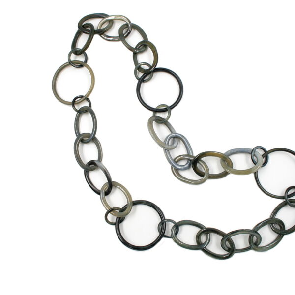 Collana corno catena fantasia - Blu