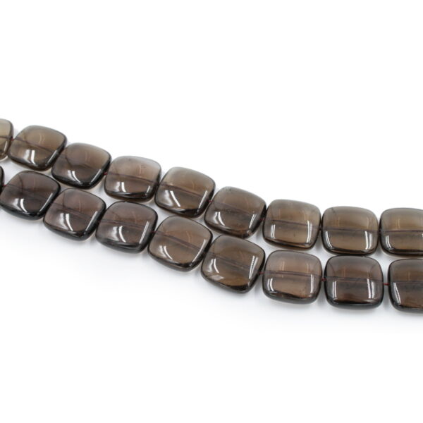 Smoky Quartz strands square shape size 18mm