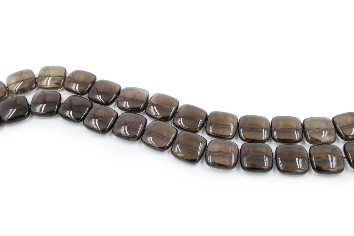 Smoky Quartz strands square shape size 18mm