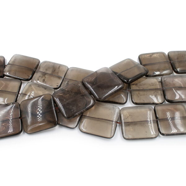 Smoky Quartz strands square shape size 35mm