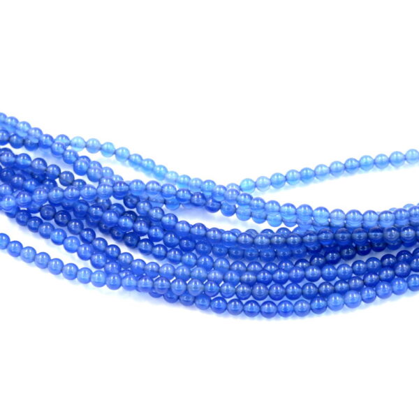 agata blu fili round 2mm