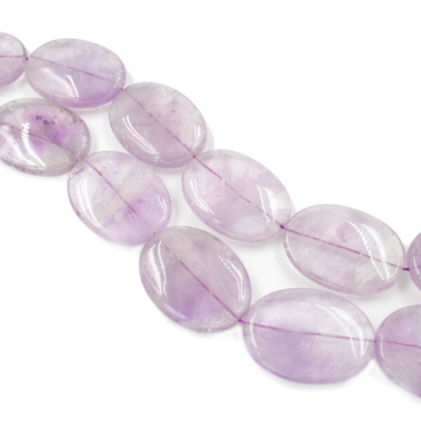 Amethyst strands fla oval shape size 40x30mm