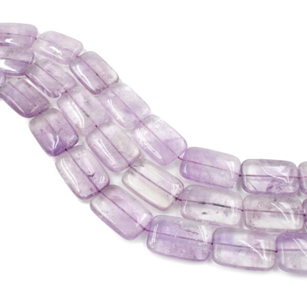 Amethyst strands rectangular shape size 30x20mm
