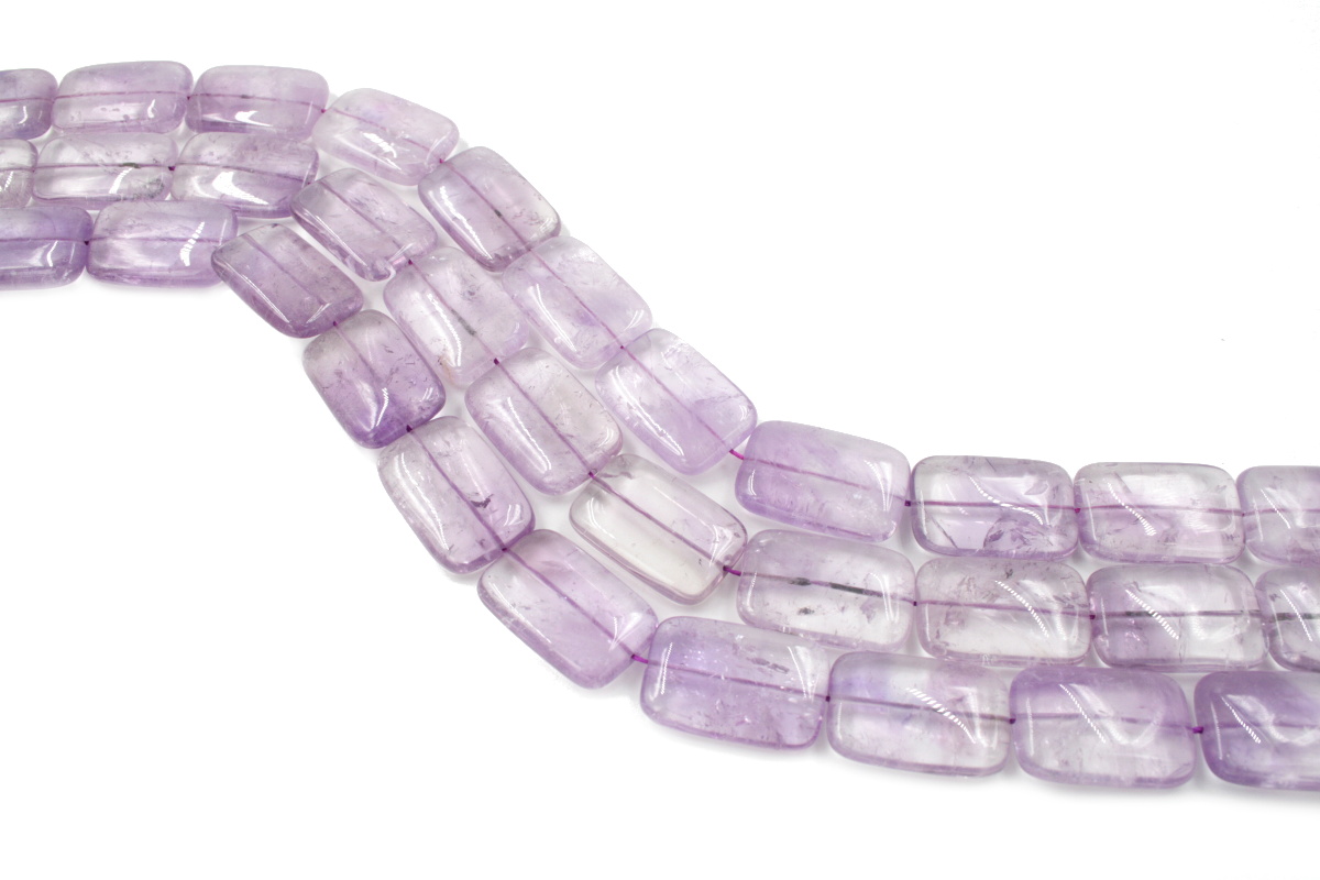 Amethyst strands rectangular shape size 30x20mm