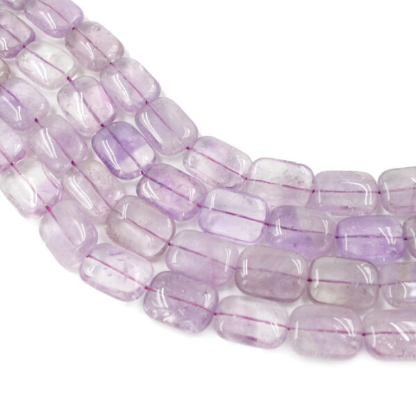 Amethyst strands faceted rectangular size 20x15mm