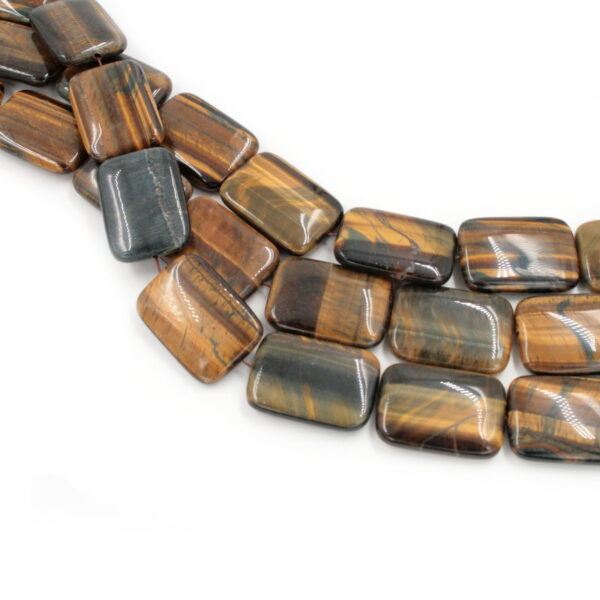 Brown Tiger Eye Strands rectangular shape size 20x15mm