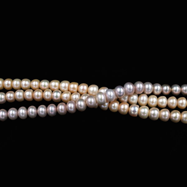 Fresh Water Pearls button shape size 11-12mm - Natural Color