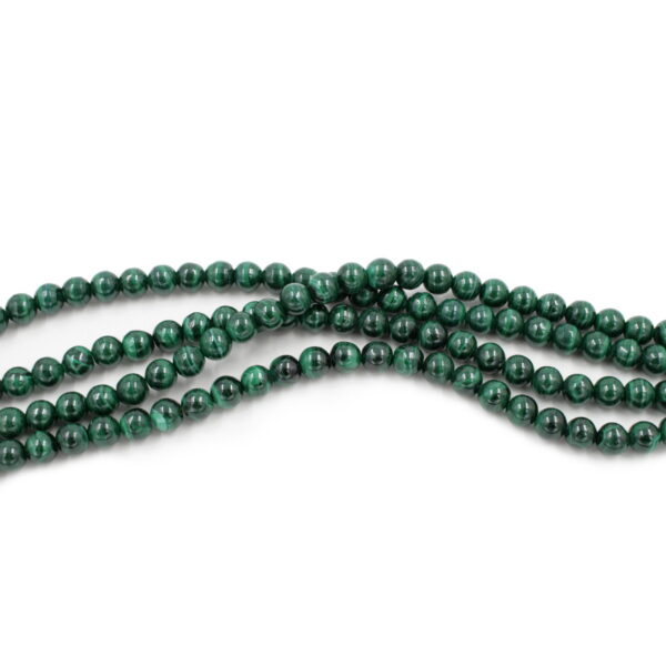 Malachite strands round shape size 8mm