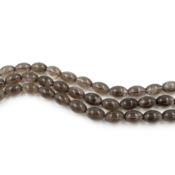 Quarzo fumè fili olive 18x13mm