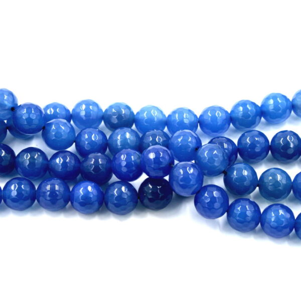 agata blu fili round sfaccettati 10mm