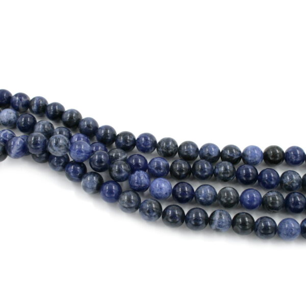 Sodalite strands round beads 6mm to 10mm