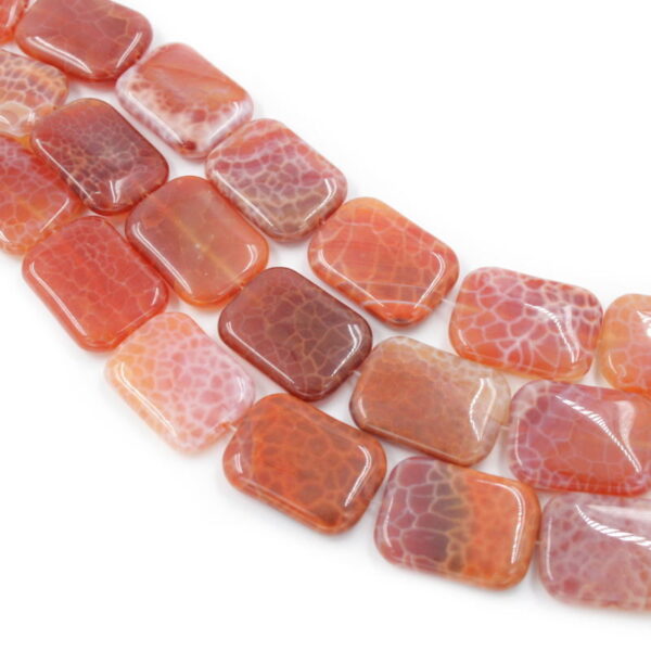 fire agate fili rettangoli 30x22mm