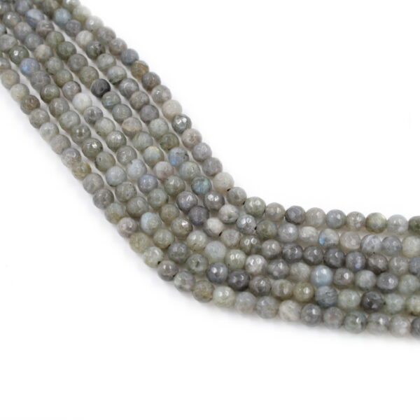 Labradorite strands faceted round shape size 6mm AA Quality