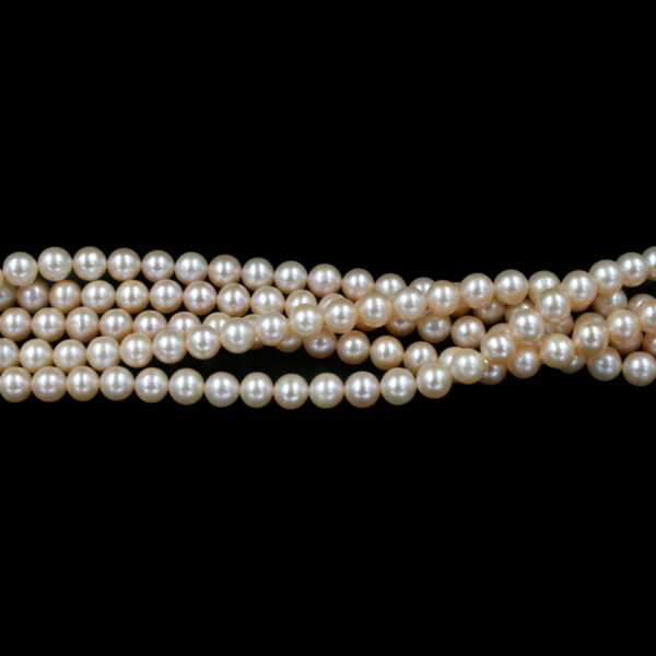 Perle d'acqua Dolce fili round 6-6½mm - Naturale