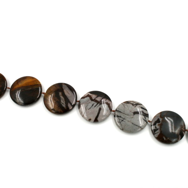 Outback Jasper strands coin shape size 38-41mm