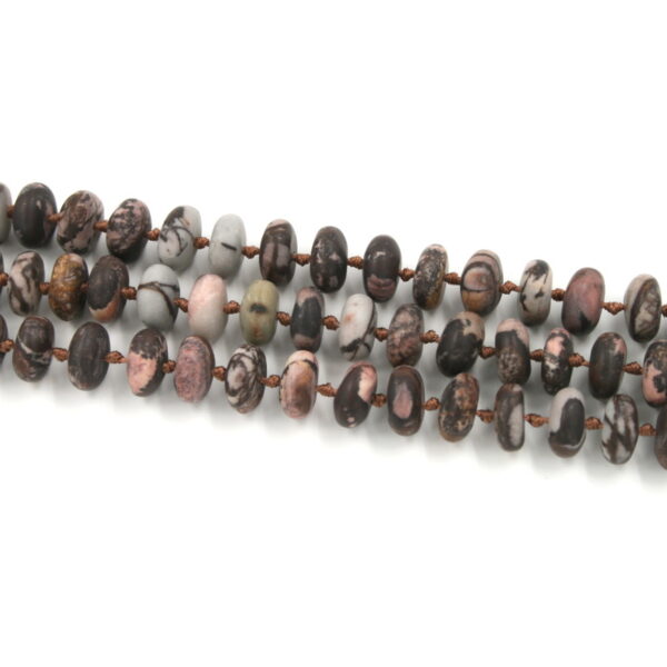 Outback Jasper strands washer shape size 11-12mm matt surface