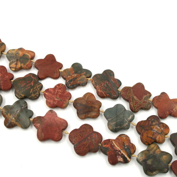 Cherry Creek strands flower shape size 25-30mm matt surface