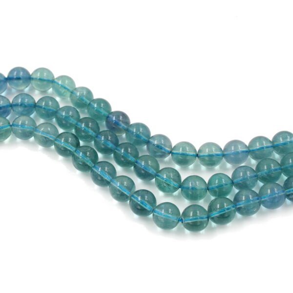 Blue Fluorite strands round shape size 10mm - AA-Quality