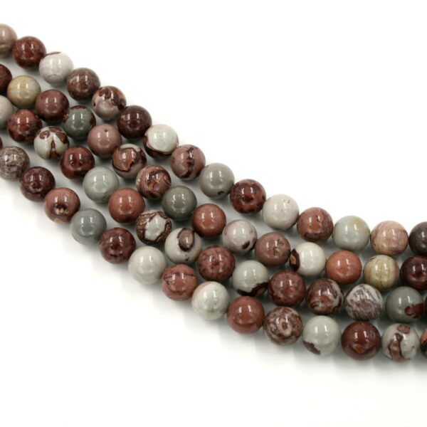 White Jasper strands round beads 6mm to 14mm