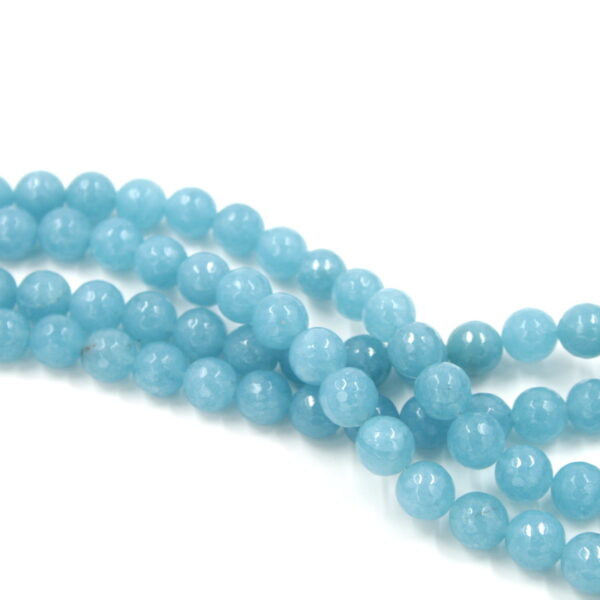 Blue Sponge Quartz strands faceted round beads 3mm to 14mm