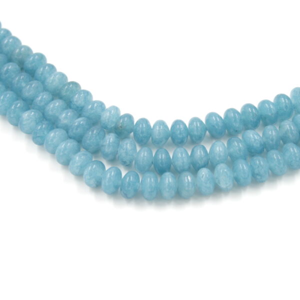 Blue spong quartz strands washer shape size 10x8mm