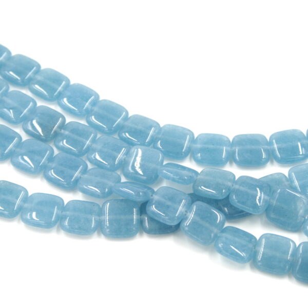 Blue spong quartz strands square shape size 14x14mm