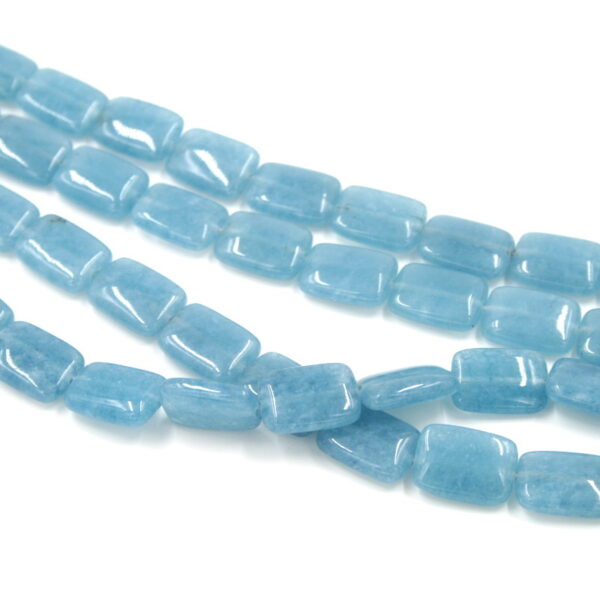 Blue spong quartz fili rettangoli 18x13mm