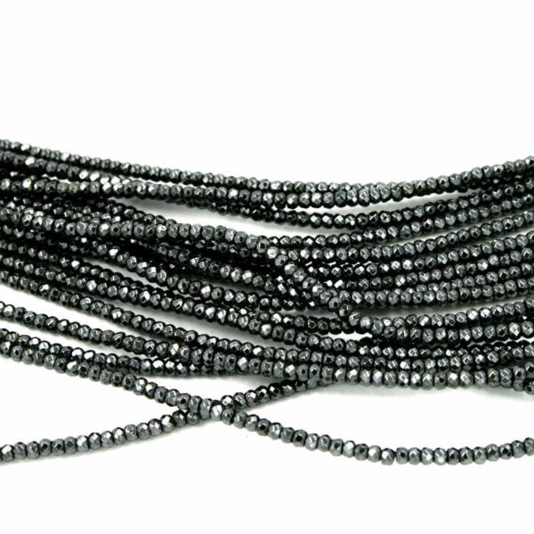 Hematite strands facetted washer shape size 3x2mm