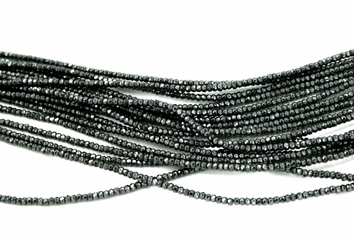 Ematite fili rondelle sfaccettate 3x2mm