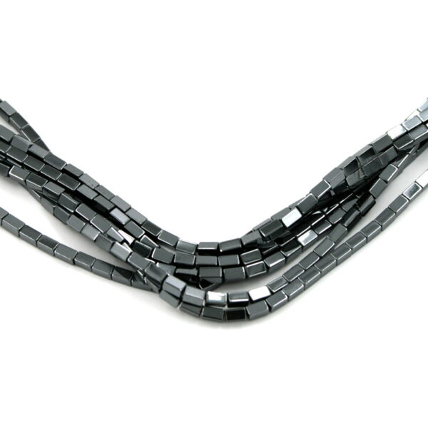Hematite strands rectangular prism size 4x2mm