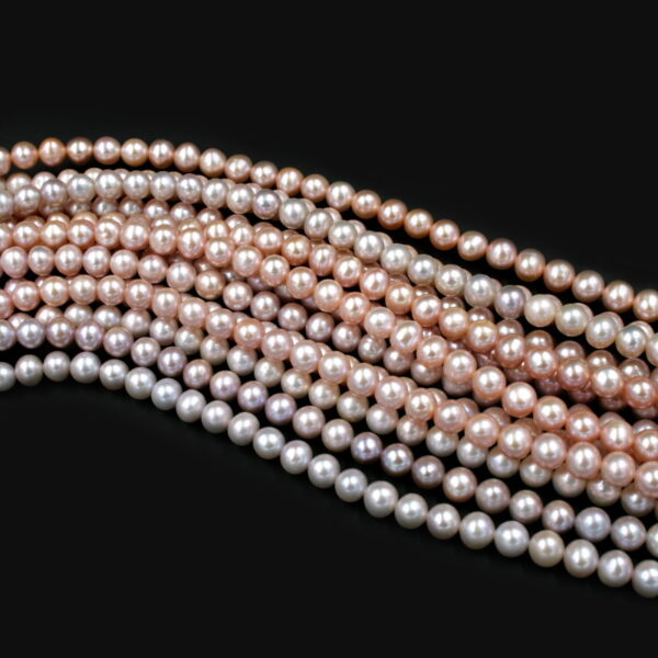 Perle d'acqua Dolce fili round 6-6½mm - Naturale