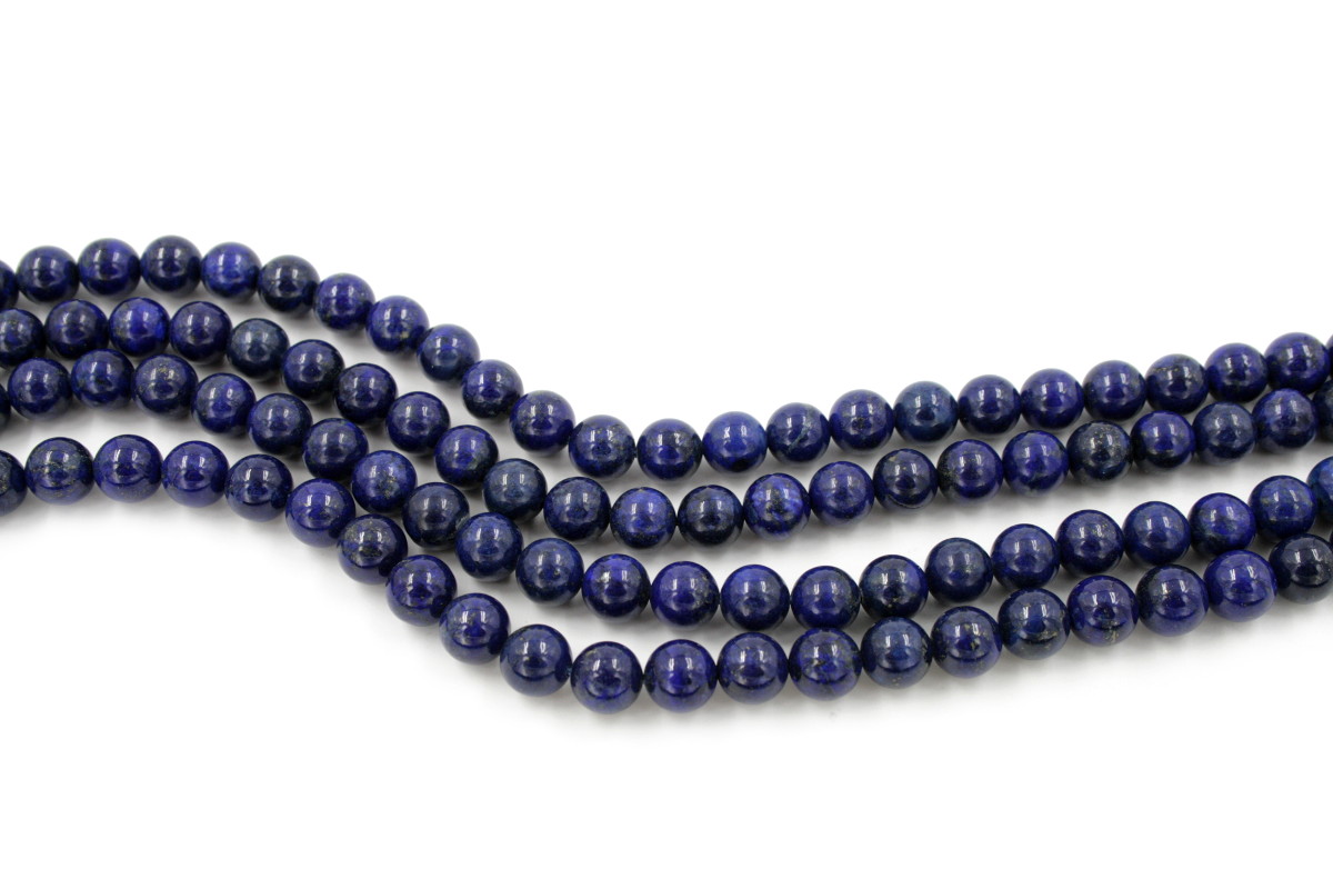 Lapis strands round shape size 8mm - AA Quality