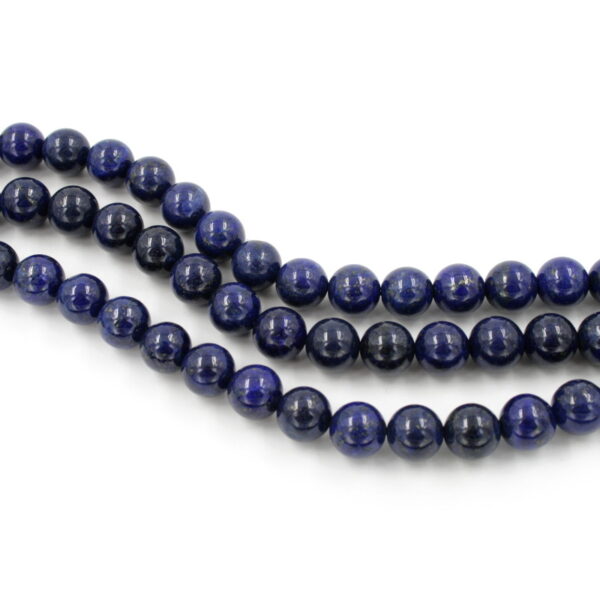 Lapis strands round shape size 10mm - AA Quality