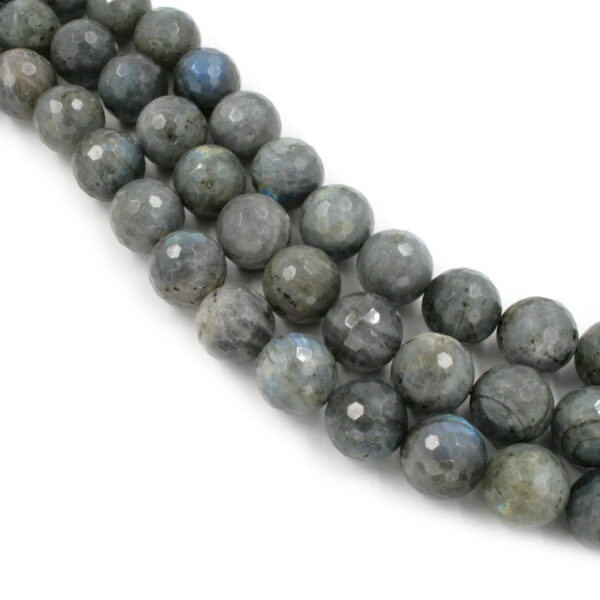 Labradorite strands faceted round shape size 20mm AA-Quality