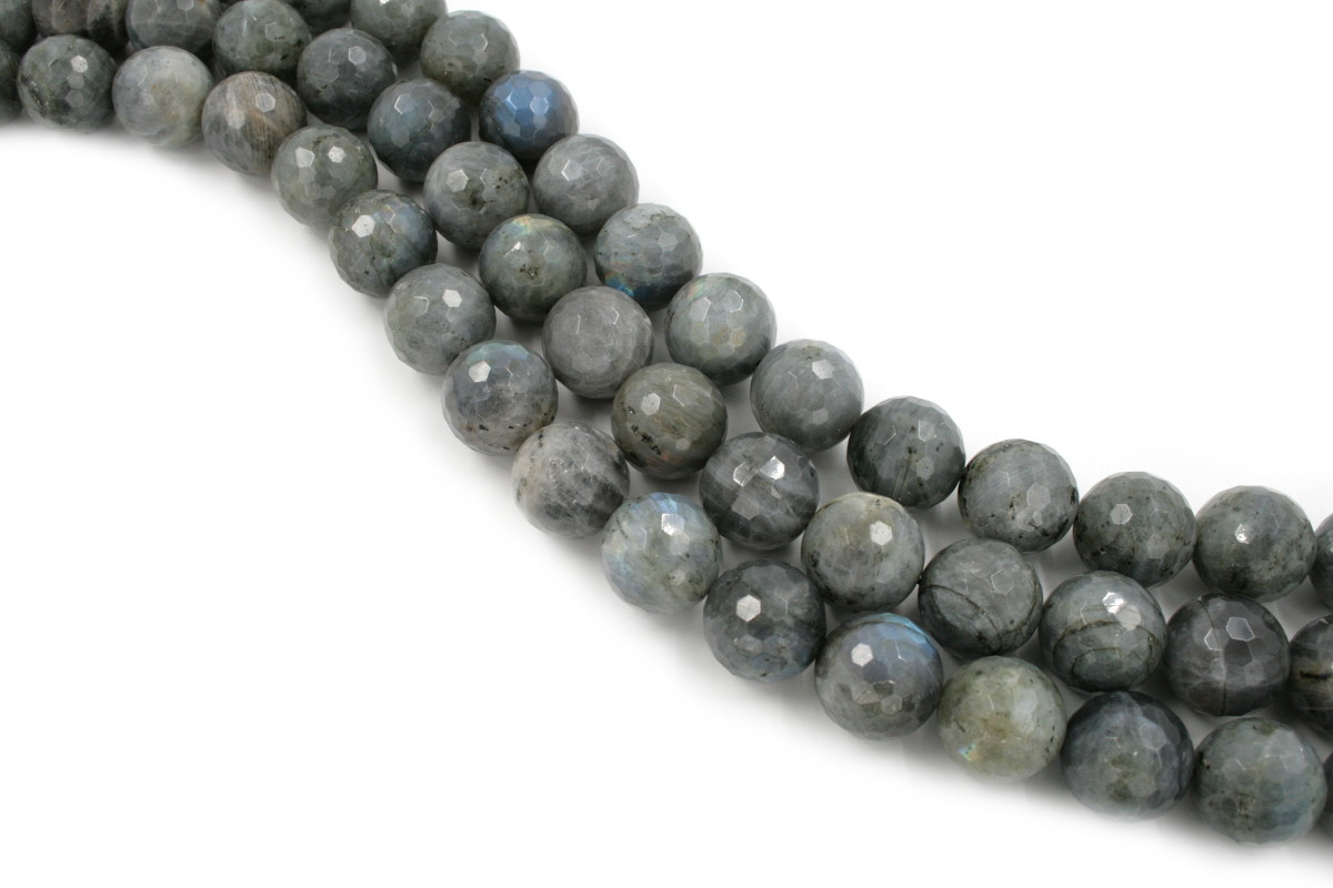 Labradorite strands faceted round shape size 20mm AA-Quality