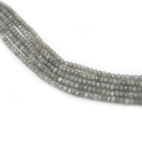 Labradorite strands faceted washer shape size 6x4mm AA-Quality