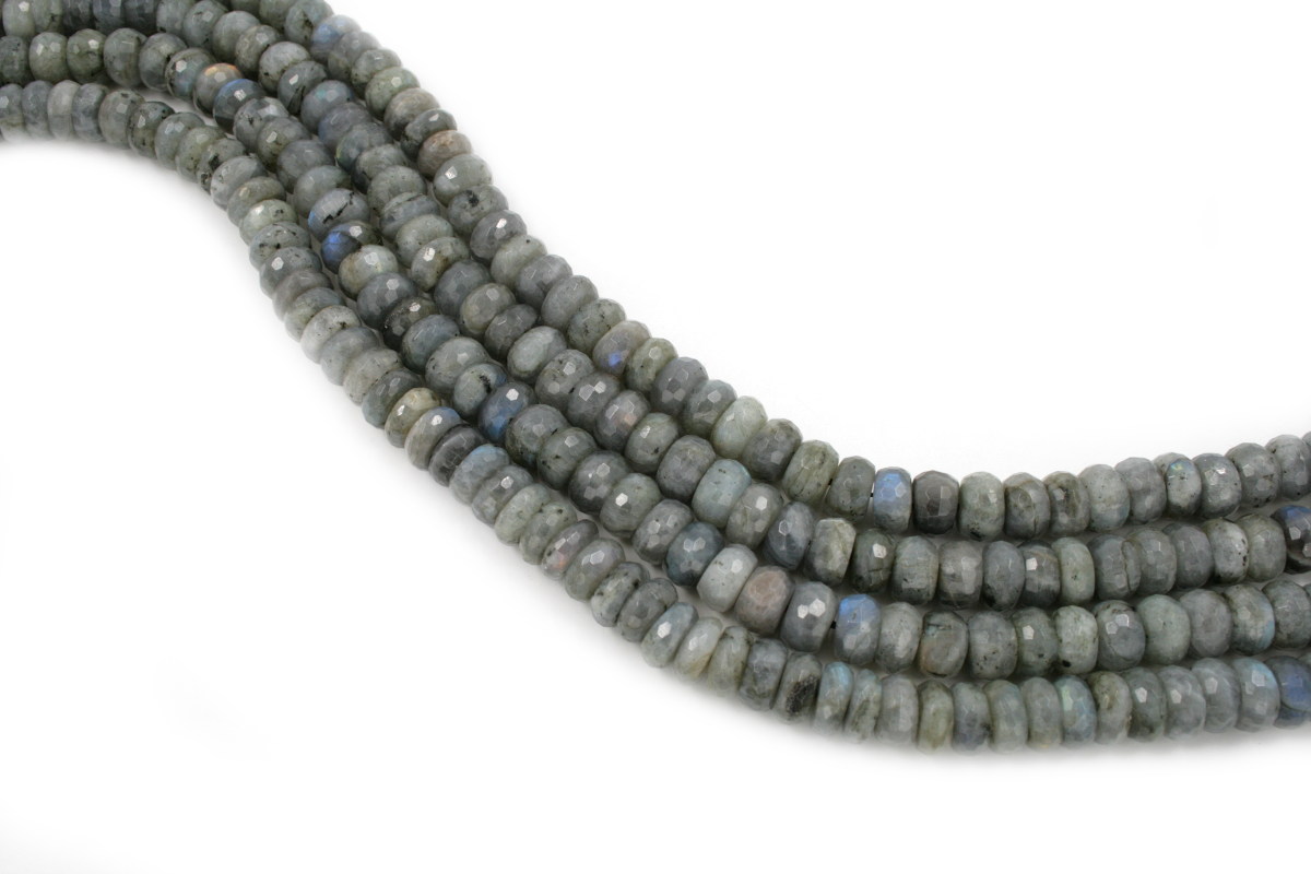 Labradorite strands faceted washer shape size 12x7mm AA-Quality