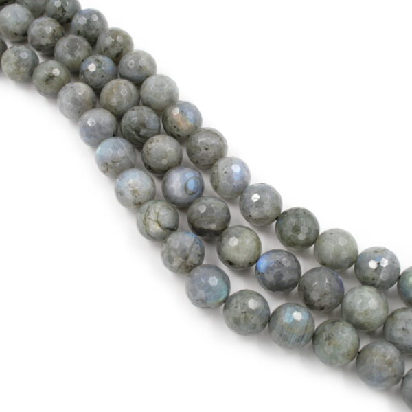 Labradorite strands faceted round shape size 14mm AA-Quality
