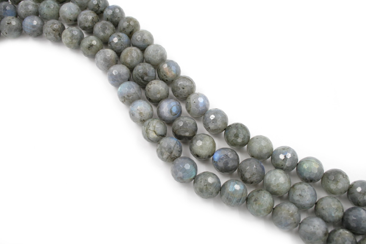 Labradorite strands faceted round shape size 14mm AA-Quality