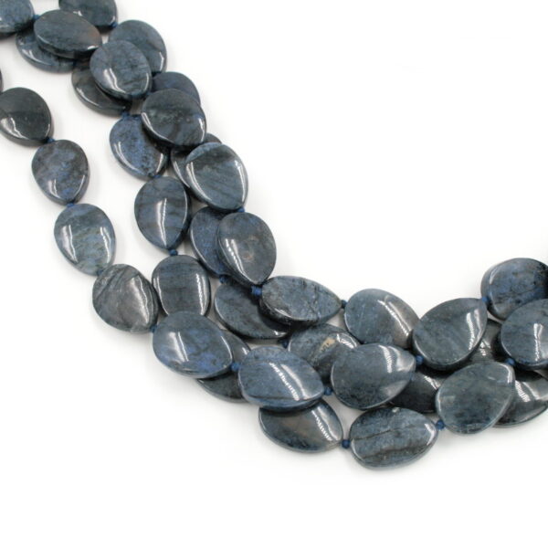dumortierite fili flat drop 25x18mm
